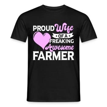 Agriculture Agriculture Agriculture Femme de l’agriculteur - T-shirt homme - noir - Devant - AI Model Male 178 light (178cm)