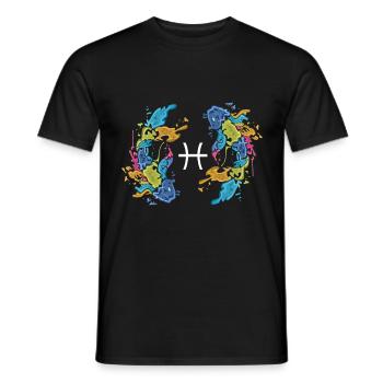 STERNZEICHEN Fisch SHIRT Zodiac Zeichen Geschenk - Männer T-Shirt - Schwarz - Vorne - AI Model Male 178 light (178cm)