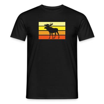 Elch - Männer T-Shirt - Schwarz - Vorne - AI Model Male 178 light (178cm)