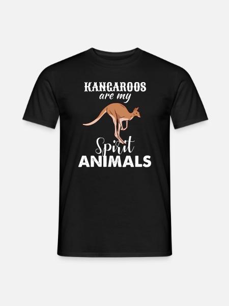 Känguru - Männer T-Shirt - Schwarz
