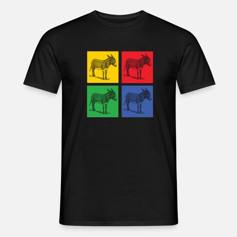 Esel - Männer T-Shirt - Schwarz