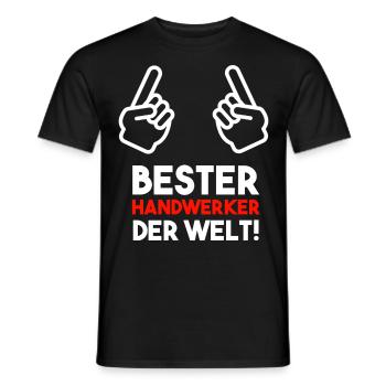 Best craftsman in the world - Men's T-Shirt - black - Front - AI Model Male 178 light (178cm)