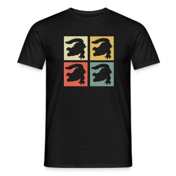 Krokodil - Männer T-Shirt - Schwarz - Vorne - AI Model Male 178 light (178cm)
