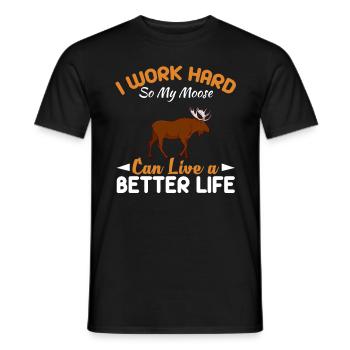 Elch - Männer T-Shirt - Schwarz - Vorne - AI Model Male 178 light (178cm)