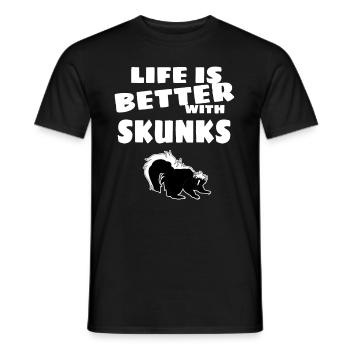 mouffette - T-shirt homme - noir - Devant - AI Model Male 178 light (178cm)