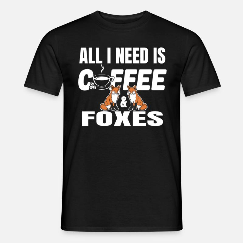 Fuchs - Männer T-Shirt - Schwarz