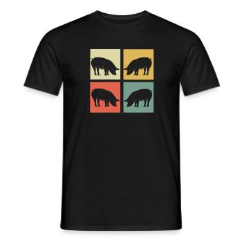 porc - T-shirt homme - noir - Devant - AI Model Male 178 light (178cm)