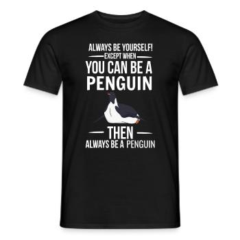 manchot - T-shirt homme - noir - Devant - AI Model Male 178 light (178cm)