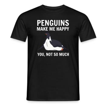 manchot - T-shirt homme - noir - Devant - AI Model Male 178 light (178cm)