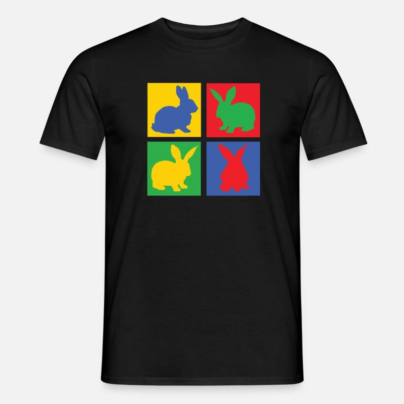 Hase - Männer T-Shirt - Schwarz