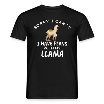lama - Men's T-Shirt - black - Front - AI Model Male 178 light (178cm)