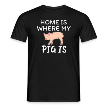 porc - T-shirt homme - noir - Devant - AI Model Male 178 light (178cm)