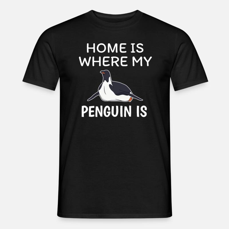 Pinguin - Männer T-Shirt - Schwarz