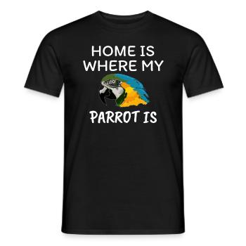 Papagei - Männer T-Shirt - Schwarz - Vorne - AI Model Male 178 light (178cm)