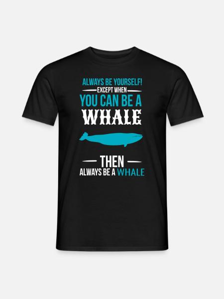 whale - Men's T-Shirt - black