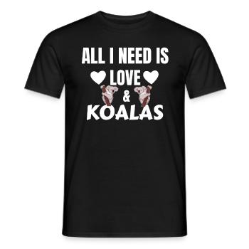 Koalabär - Männer T-Shirt - Schwarz - Vorne - AI Model Male 178 light (178cm)
