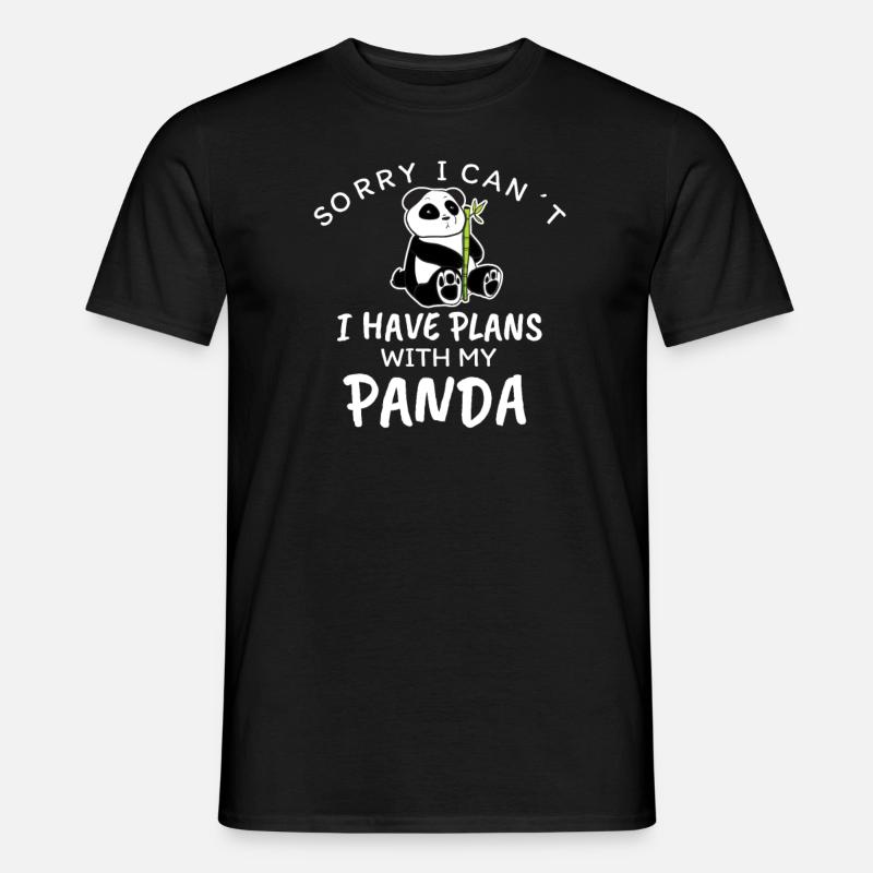 panda - Miesten T-paita - musta