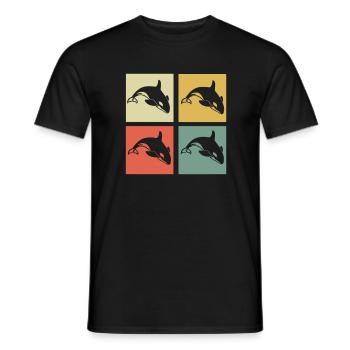 Wal - Männer T-Shirt - Schwarz - Vorne - AI Model Male 178 light (178cm)