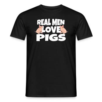 porc - T-shirt homme - noir - Devant - AI Model Male 178 light (178cm)