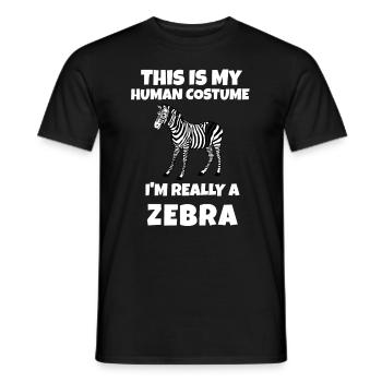 Zebra - Männer T-Shirt - Schwarz - Vorne - AI Model Male 178 light (178cm)