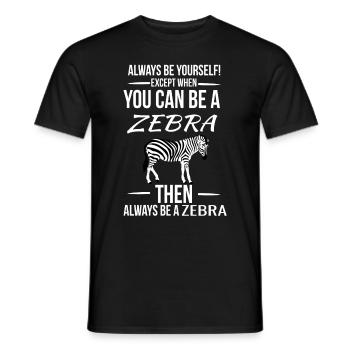 Zebra - Männer T-Shirt - Schwarz - Vorne - AI Model Male 178 light (178cm)