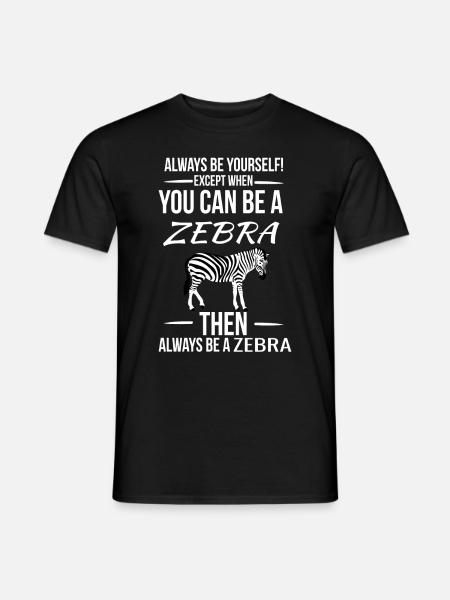 zèbre - T-shirt homme - noir