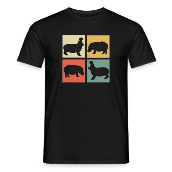 Nilpferd - Männer T-Shirt - Schwarz - Vorne - AI Model Male 178 light (178cm)