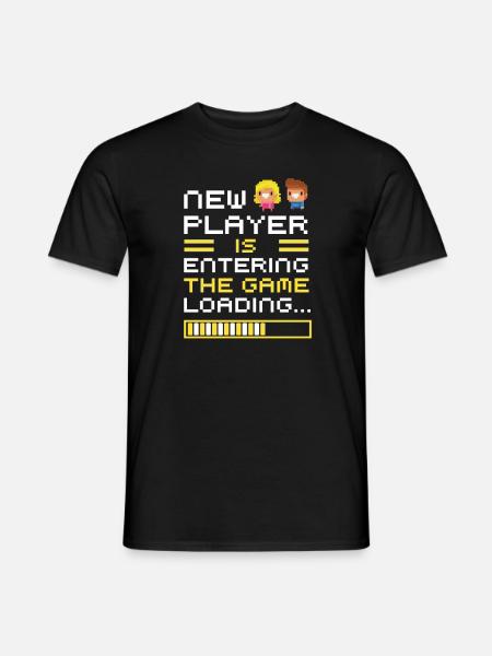 New Player Is Entering The Game Loading Schwanger - Männer T-Shirt - Schwarz