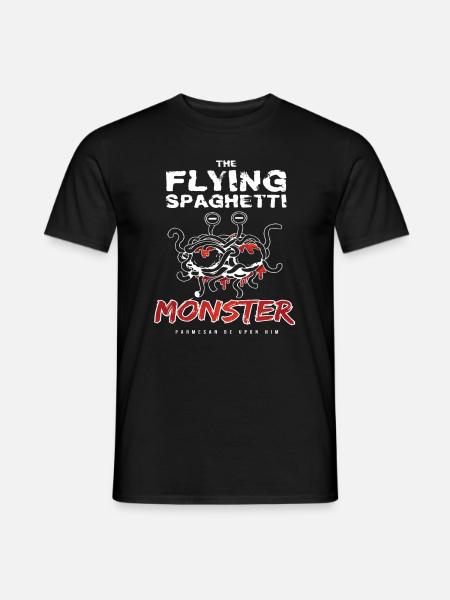 The Flying Spaghetti Monster Pastafari Atheisten - Männer T-Shirt - Schwarz