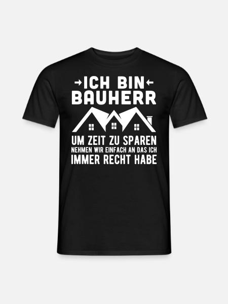 Bauherr Bauherrin Outfit für Hausbau Richtfest - Männer T-Shirt - Schwarz