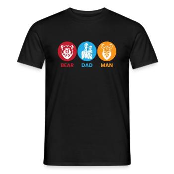 Bear Dad Man Bartträger Vater Wikinger - Männer T-Shirt - Schwarz - Vorne - AI Model Male 178 light (178cm)