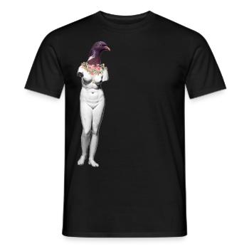 Ms. Pigeon - Men's T-Shirt - black - Front - AI Model Male 178 light (178cm)