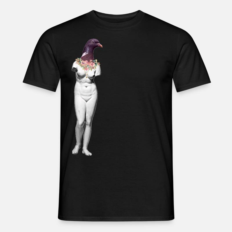 Ms. Pigeon - Männer T-Shirt - Schwarz