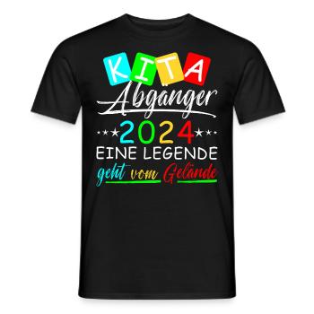 Kita Abgänger 2024 - Männer T-Shirt - Schwarz - Vorne - AI Model Male 178 light (178cm)