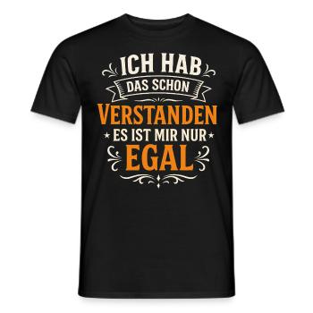 Ironie Spruch ist mir egal - Männer T-Shirt - Schwarz - Vorne - AI Model Male 178 light (178cm)