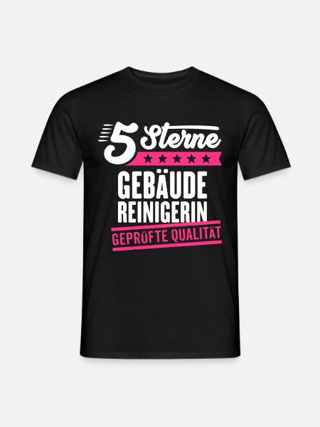 5Sterne Gebäudereinigerin - Männer T-Shirt - Schwarz