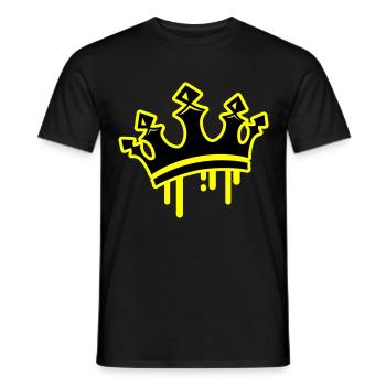 Crown King Symbol - Men's T-Shirt - black - Front - AI Model Male 178 light (178cm)
