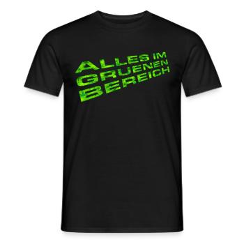 Alles im grünen Bereich (Gras-Edition) - Männer T-Shirt - Schwarz - Vorne - AI Model Male 178 light (178cm)