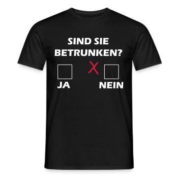 Sind Sie betrunken? - Männer T-Shirt - Schwarz - Vorne - AI Model Male 178 light (178cm)
