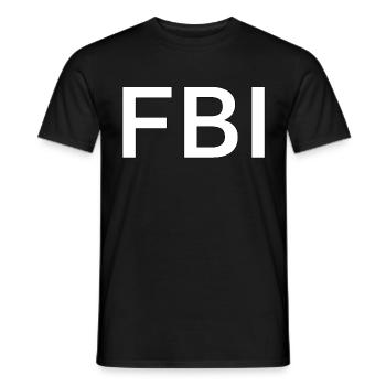 Costume du FBI Carnaval d'Halloween - T-shirt homme - noir - Devant - AI Model Male 178 light (178cm)