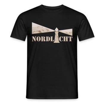 Northern light dune - Men's T-Shirt - black - Front - AI Model Male 178 light (178cm)