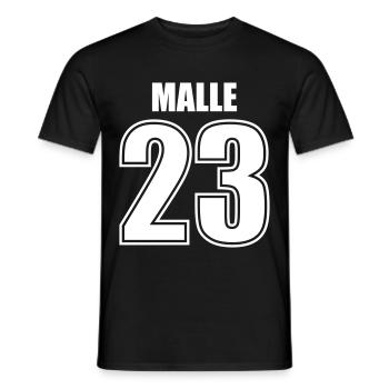 Malle 23 - Men's T-Shirt - black - Front - AI Model Male 178 light (178cm)