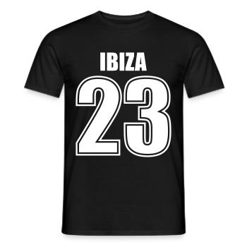 Ibiza 23 - Men's T-Shirt - black - Front - AI Model Male 178 light (178cm)
