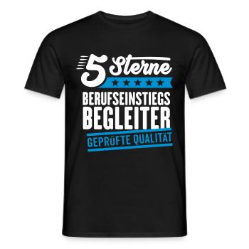5Sterne Berufseistiegsbegleiter - Männer T-Shirt - Schwarz - Vorne - AI Model Male 178 light (178cm)