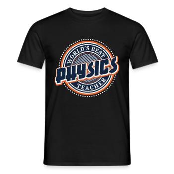 Physics teacher - Men's T-Shirt - black - Front - AI Model Male 178 light (178cm)