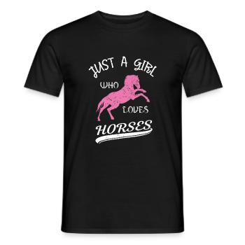 Horse Lover - Männer T-Shirt - Schwarz - Vorne - AI Model Male 178 light (178cm)