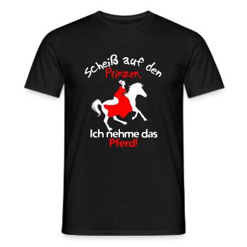 Reiten Prinz - Männer T-Shirt - Schwarz - Vorne - AI Model Male 178 light (178cm)