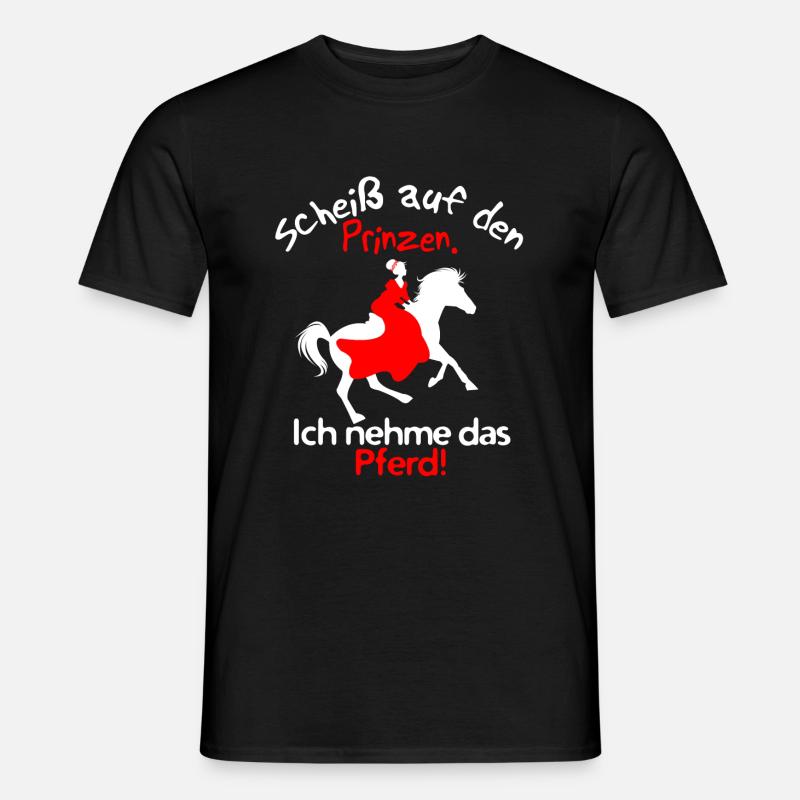 Reiten Prinz - Männer T-Shirt - Schwarz