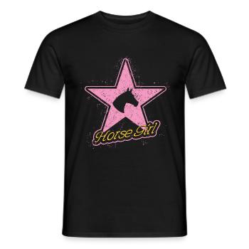 Fille de cheval - T-shirt homme - noir - Devant - AI Model Male 178 light (178cm)