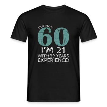 60th birthday - born 1959 - 60 years old - Men's T-Shirt - black - Front - AI Model Male 178 light (178cm)